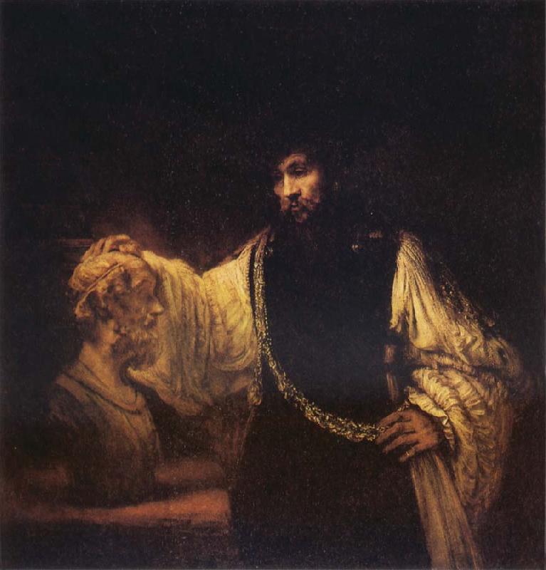 REMBRANDT Harmenszoon van Rijn Aristotle Contemplating the Bust of Homer oil painting image